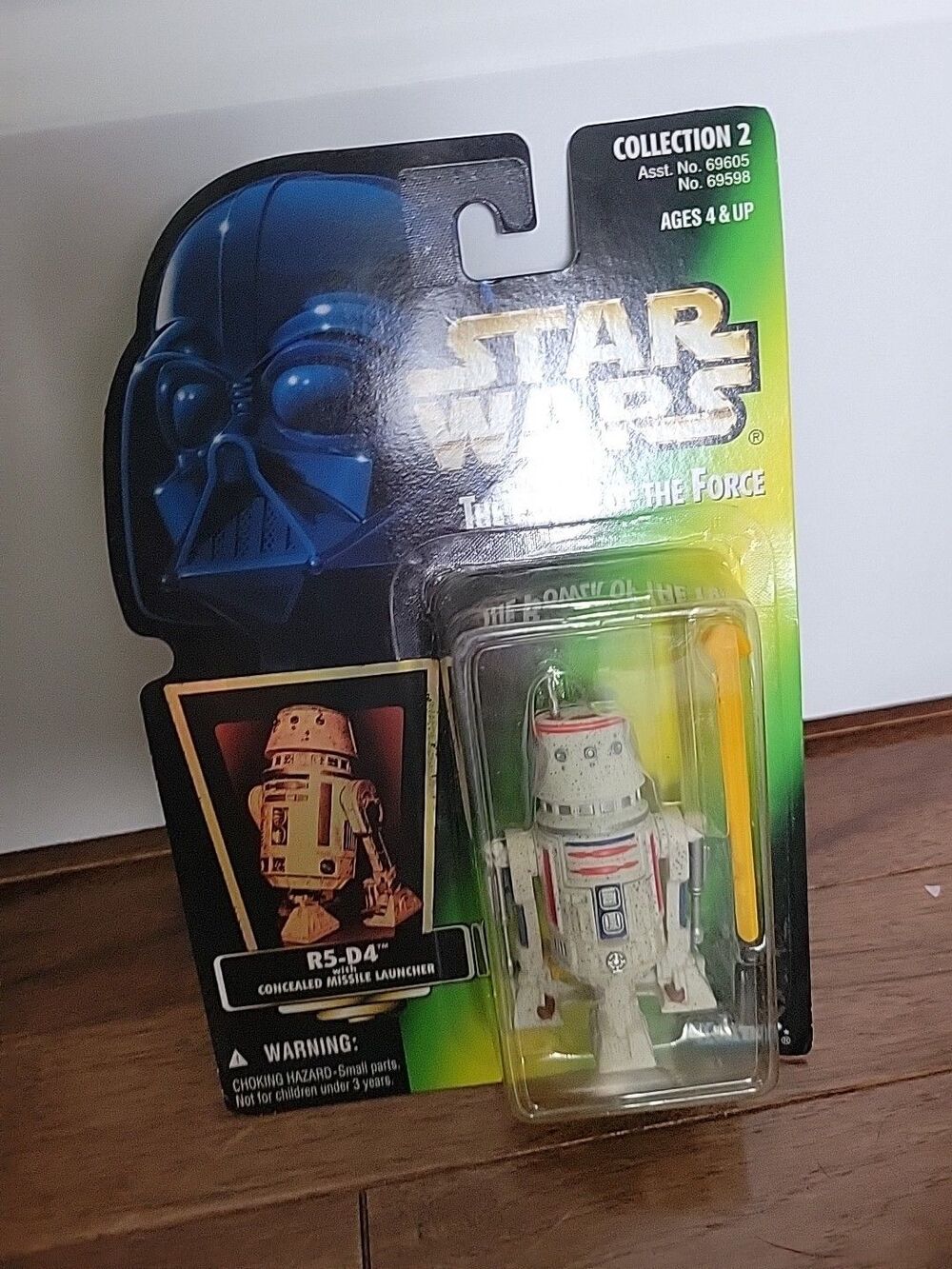 Kenner Star Wars Power of the force R5 d4 with Warning Sticker Red Card with...